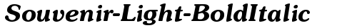 Souvenir-Light-BoldItalic Regular TrueType police