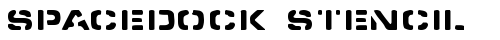 Spacedock Stencil Regular truetype шрифт бесплатно