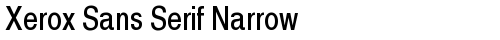 Xerox Sans Serif Narrow Regular truetype font
