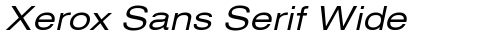 Xerox Sans Serif Wide Oblique TrueType-Schriftart