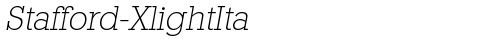 Stafford-XlightIta Regular free truetype font