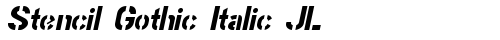 Stencil Gothic Italic JL Regular Truetype-Schriftart kostenlos