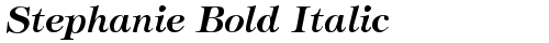 Stephanie Bold Italic Regular free truetype font