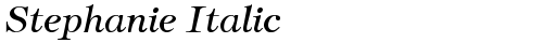 Stephanie Italic Regular free truetype font