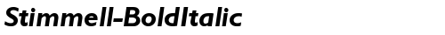 Stimmell-BoldItalic Regular free truetype font