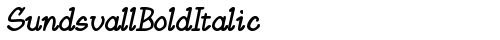 SundsvallBoldItalic Regular TrueType-Schriftart