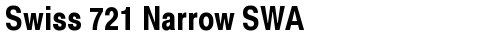 Swiss 721 Narrow SWA Bold free truetype font