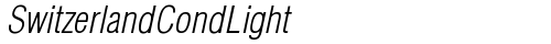 SwitzerlandCondLight Italic truetype шрифт