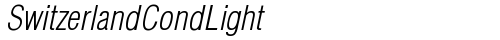 SwitzerlandCondLight Italic truetype fuente