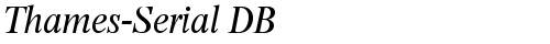 Thames-Serial DB RegularItalic free truetype font
