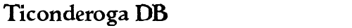 Ticonderoga DB Regular truetype шрифт