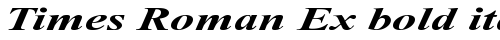Times Roman Ex bold italic Bold Italic font TrueType
