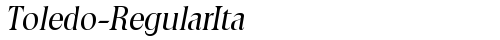 Toledo-RegularIta Regular truetype font