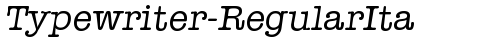 Typewriter-RegularIta Regular font TrueType