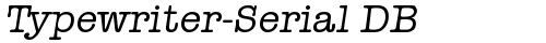 Typewriter-Serial DB RegularItalic free truetype font