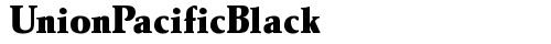 UnionPacificBlack Regular font TrueType