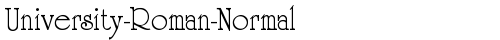 University-Roman-Normal Regular font TrueType