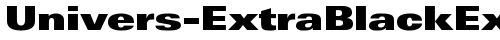 Univers-ExtraBlackExt Regular free truetype font