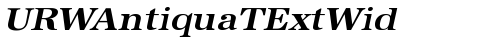 URWAntiquaTExtWid Bold Oblique TrueType-Schriftart