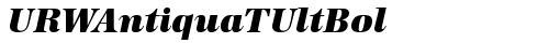 URWAntiquaTUltBol Italic TrueType-Schriftart