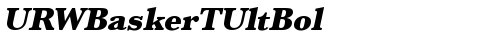 URWBaskerTUltBol Oblique truetype font