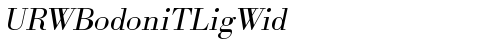 URWBodoniTLigWid Oblique truetype шрифт