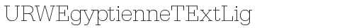 URWEgyptienneTExtLig Regular free truetype font