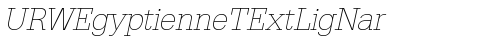 URWEgyptienneTExtLigNar Oblique free truetype font