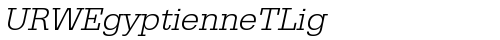 URWEgyptienneTLig Oblique free truetype font