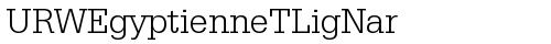 URWEgyptienneTLigNar Regular truetype font