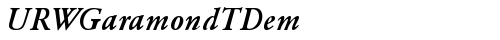 URWGaramondTDem Italic fonte gratuita truetype