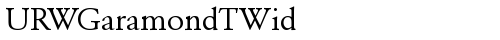 URWGaramondTWid Regular truetype шрифт