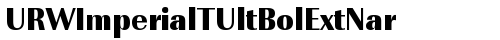 URWImperialTUltBolExtNar Regular truetype font