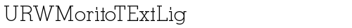 URWMoritoTExtLig Regular truetype font