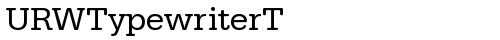 URWTypewriterT Regular font TrueType