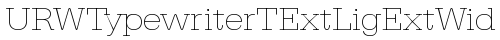 URWTypewriterTExtLigExtWid Regular truetype шрифт