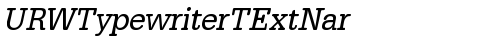 URWTypewriterTExtNar Oblique truetype шрифт