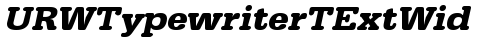 URWTypewriterTExtWid Bold Oblique truetype шрифт