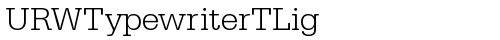 URWTypewriterTLig Regular truetype font