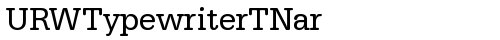 URWTypewriterTNar Regular truetype шрифт