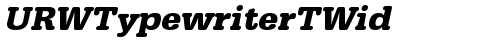 URWTypewriterTWid Bold Oblique TrueType-Schriftart