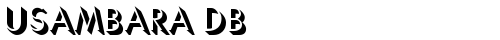 Usambara DB Regular truetype шрифт