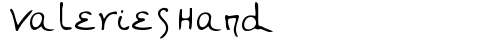 ValeriesHand Regular font TrueType