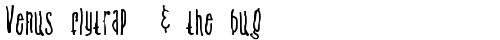 Venus flytrap  & the bug Regular truetype font