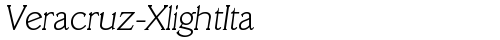 Veracruz-XlightIta Regular free truetype font