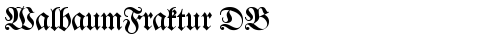 WalbaumFraktur DB Regular TrueType-Schriftart
