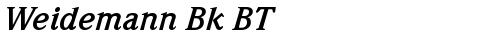 Weidemann Bk BT Bold Italic truetype fuente gratuito