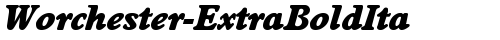 Worchester-ExtraBoldIta Regular truetype font
