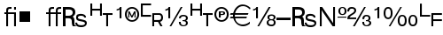 WP TypographicSymbols Regular font TrueType