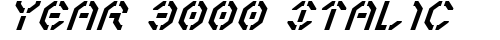 Year 3000 Italic Italic truetype шрифт